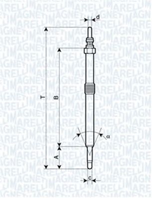 MAGNETI MARELLI 062900026304 -  Свеча накаливания